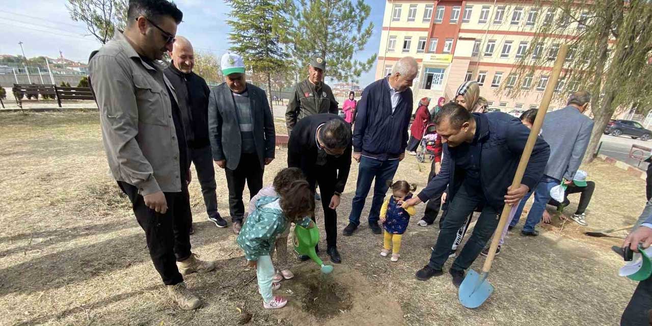 Kulu’da bin karaçam fidanı toprakla buluştu