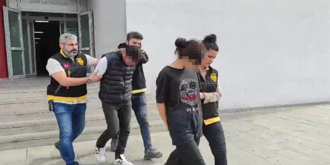 AVM'den motosiklet çalan sevgililer suçüstü yakalandı