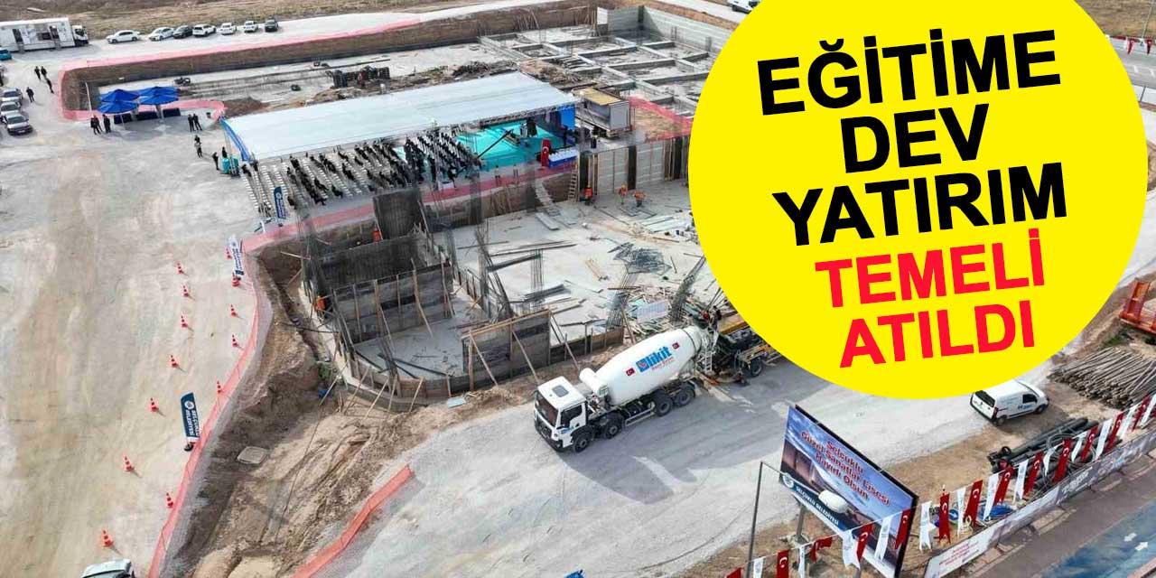 Selçuklu Belediyesi dev yatırımlarına bir yenisini daha ekledi: Güzel Sanatlar Lisesi'nin temeli atıldı