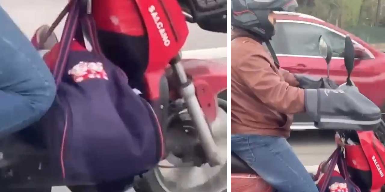 Bir babadan akılalmaz hareket: Bebek ile tehlikeli yolculuk
