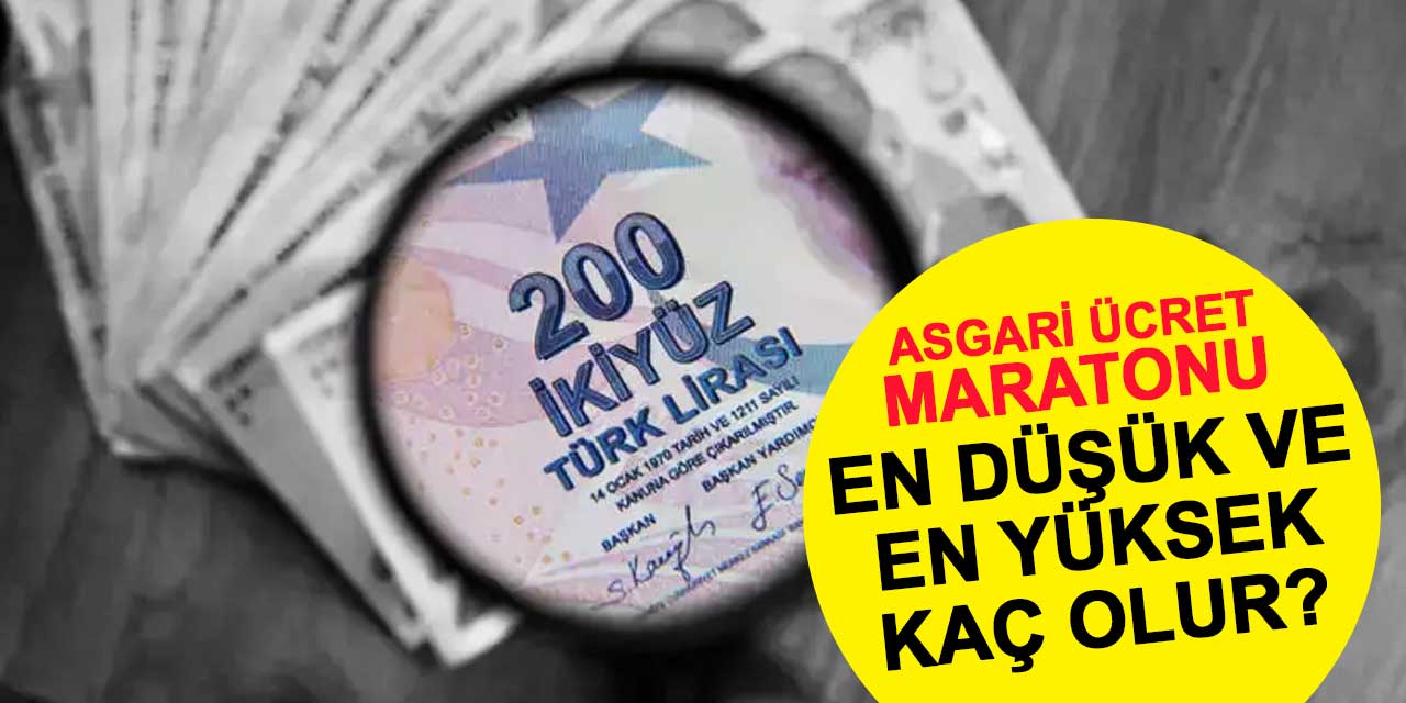 Asgari ücret en düşük kaç olur, en yüksek kaç olur?