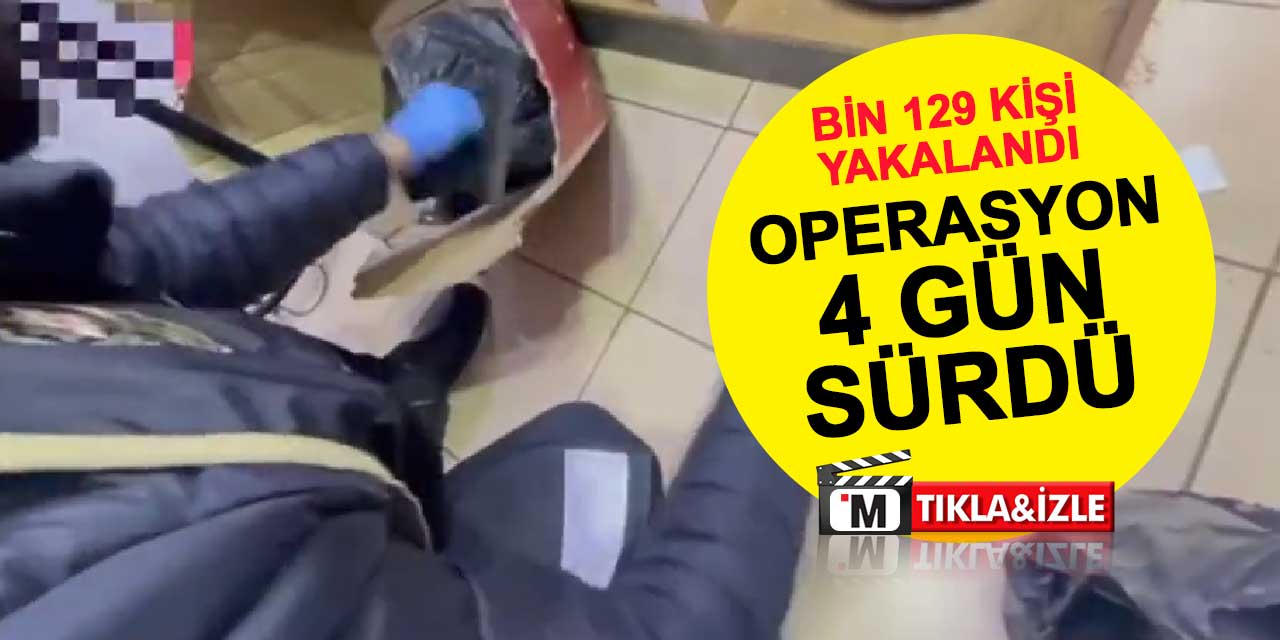 Operasyon 4 gün sürdü, Konya'nın da aralarında olduğu 68 ilde bin 129 kişi yakalandı