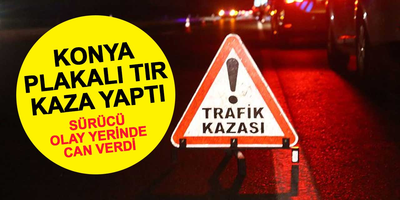 Konya plakalı tır Sultandağı'nda devrildi: Sürücü olay yerinde hayatını kaybetti