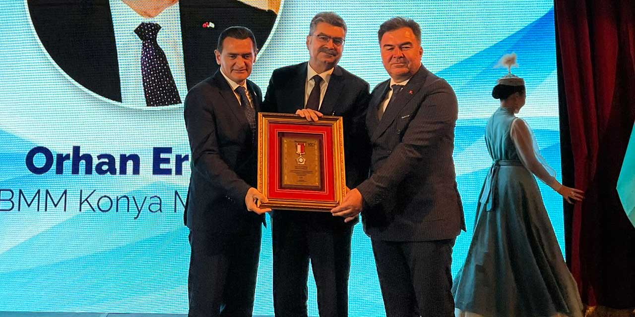 Konya Milletvekili Orhan Erdem'e iyi niyet ve dostluk ödülü