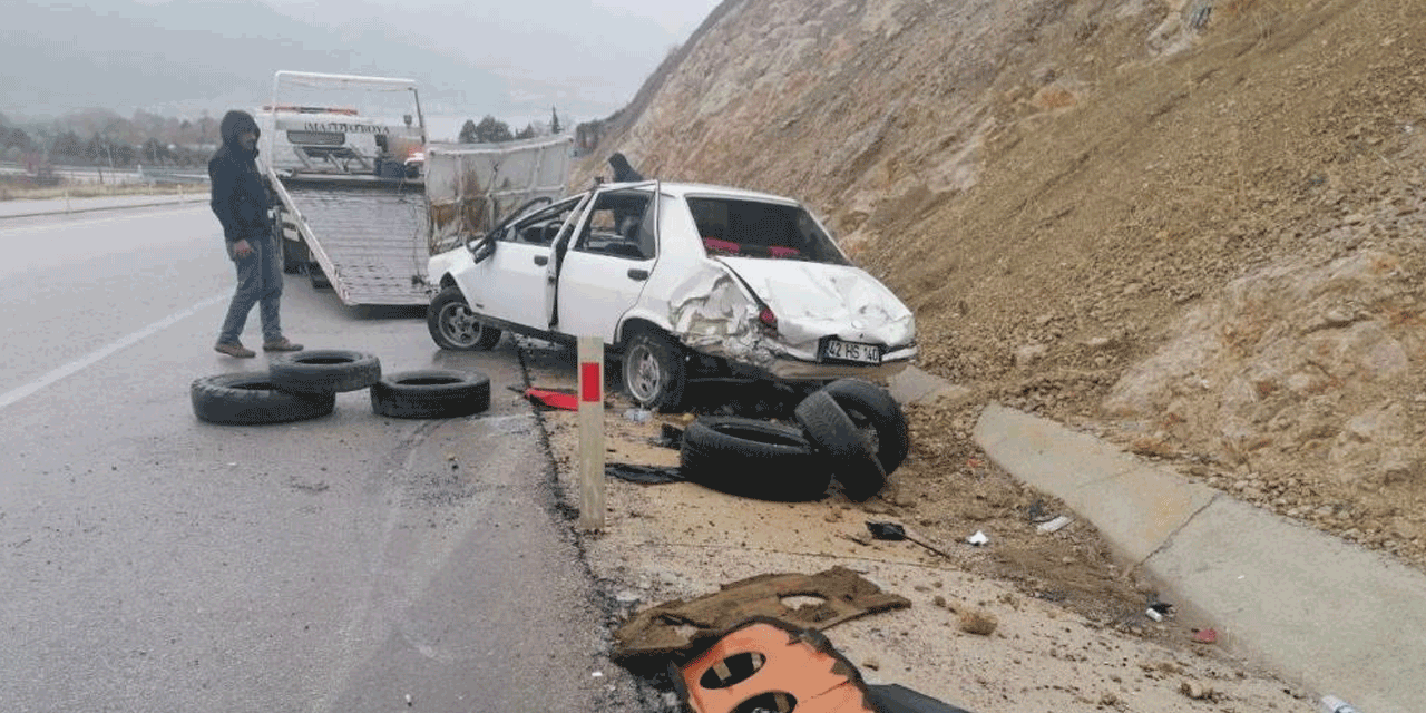 Konya plakalı araç Isparta yolunda takla attı! Sürücünün burnu bile kanamadı