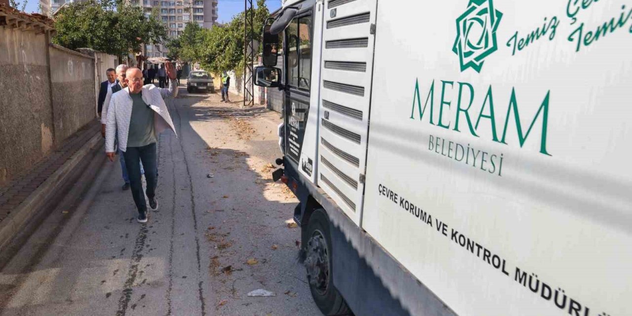 Konya Meram'da dip bucak kış temizliği tamam
