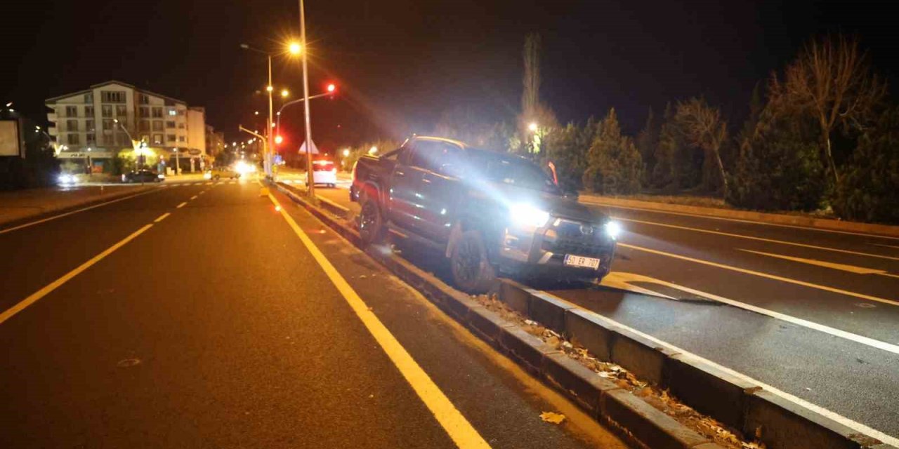 Nevşehir'de kaza yapan sürücü aracını bırakıp kaçtı