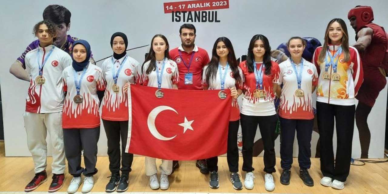 Selçuklu Belediyespor, Avrupa Wushu Kung Fu Şampiyonası'nda 8 Madalya Kazandı