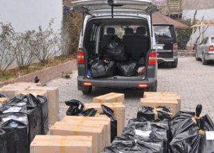 60 bin paket kaçak sigara ele geçirildi