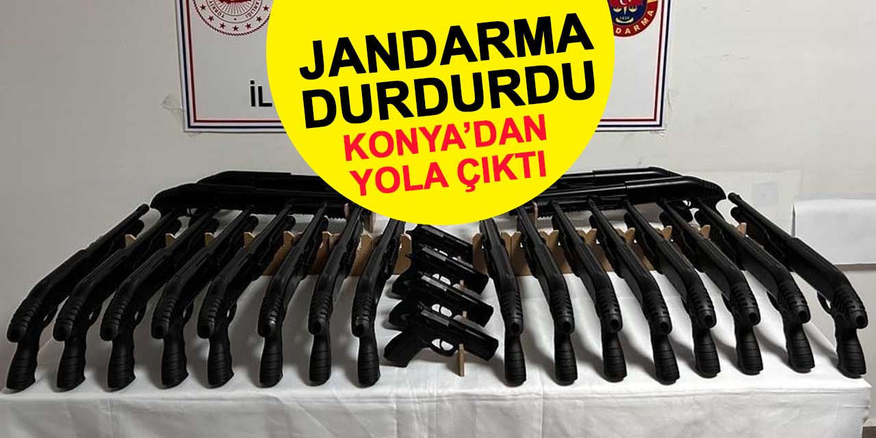 Konya'dan giden kamyon yolda durduruldu