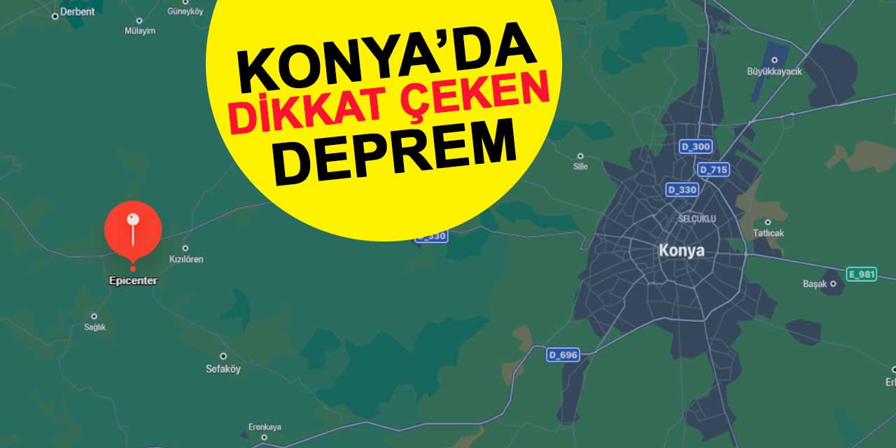 Konya Kızılören'de dikkat çeken deprem