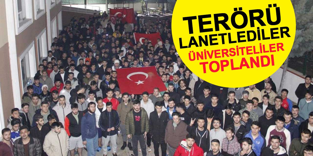 Konya'da üniversite öğrencileri terörü lanetledi