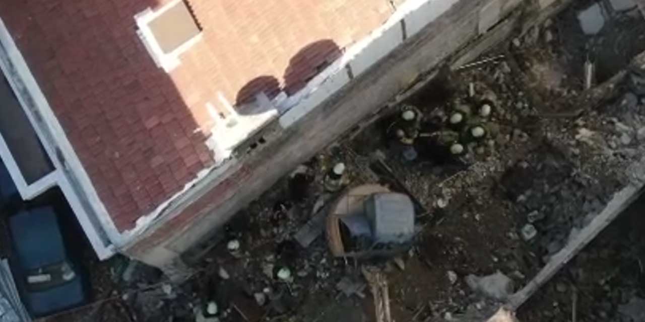 Kadıköy’deki göçük havadan görüntülendi