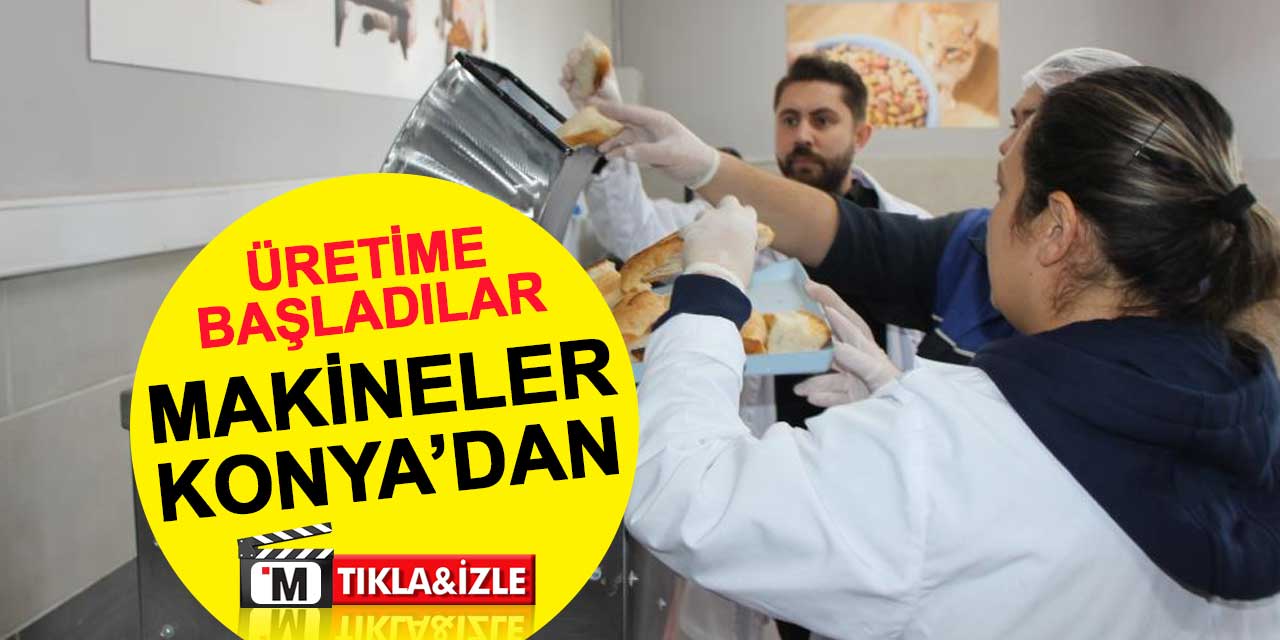 Konya'dan aldıkları makinelerle mama üretimine başladılar