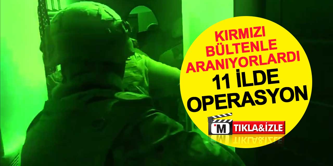 18 ülkede aranan 56 uluslararası suç şüphelisine 11 ilde operasyon