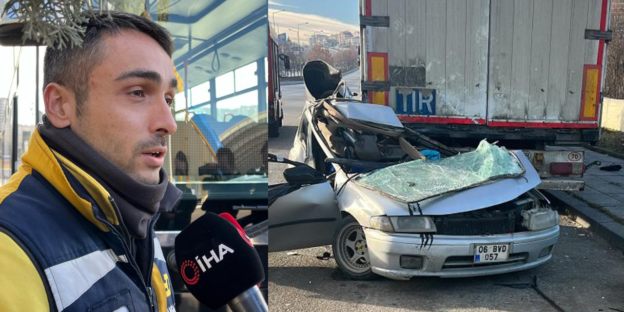 Parktaki tıra çarpan araçta 1 genç öldü! 'Kış lastiği yoktu' iddiası