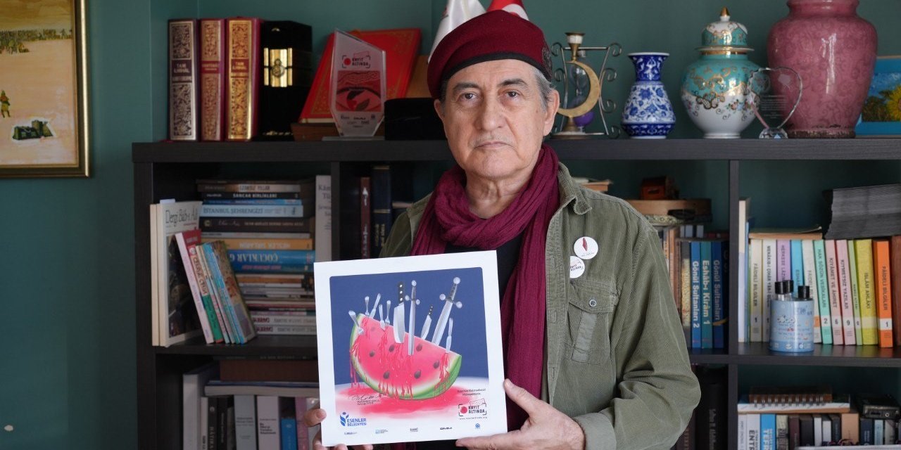 İsrail’in saldırılarını karikatürlerle anlatıyor