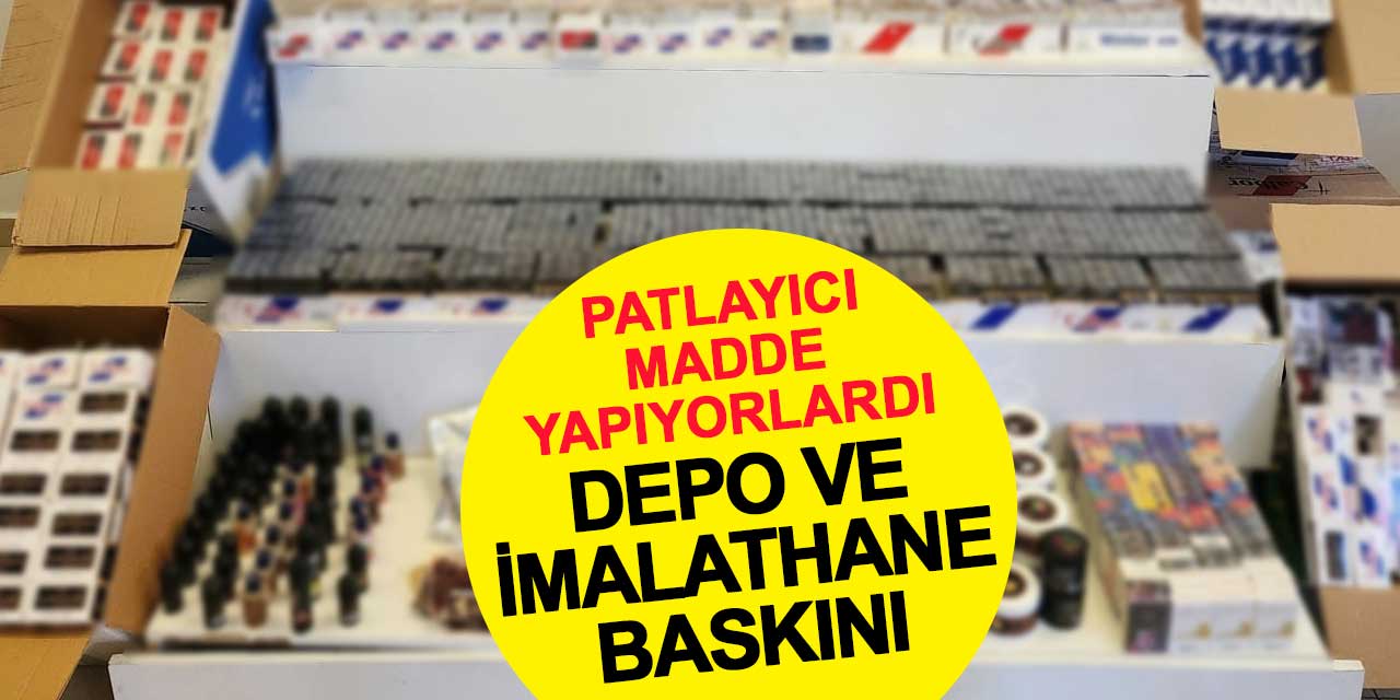 Konya’da izinsiz patlayıcı madde üretilen imalathaneye baskın