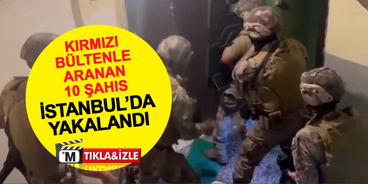 İnterpol tarafından kırmızı bültenle aranan 10 şahıs İstanbul’da yakalandı