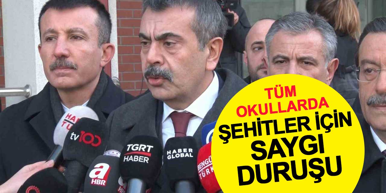 Şehitler için okullarda saygı duruşu yapıldı