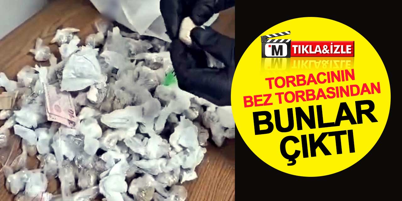 Torbacının bez torbasından 1,5 kilo eroin çıktı