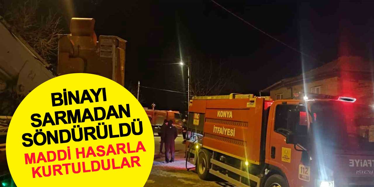 Bacadan çıkan yangın binayı sarmadan söndürüldü