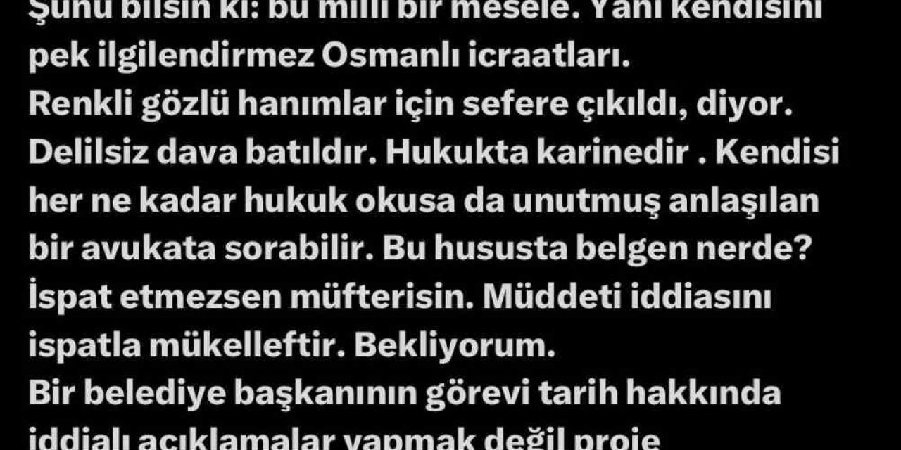 Osmanlı’yı eleştiren Yılmaz Büyükerşen’e, padişah torunundan tepki