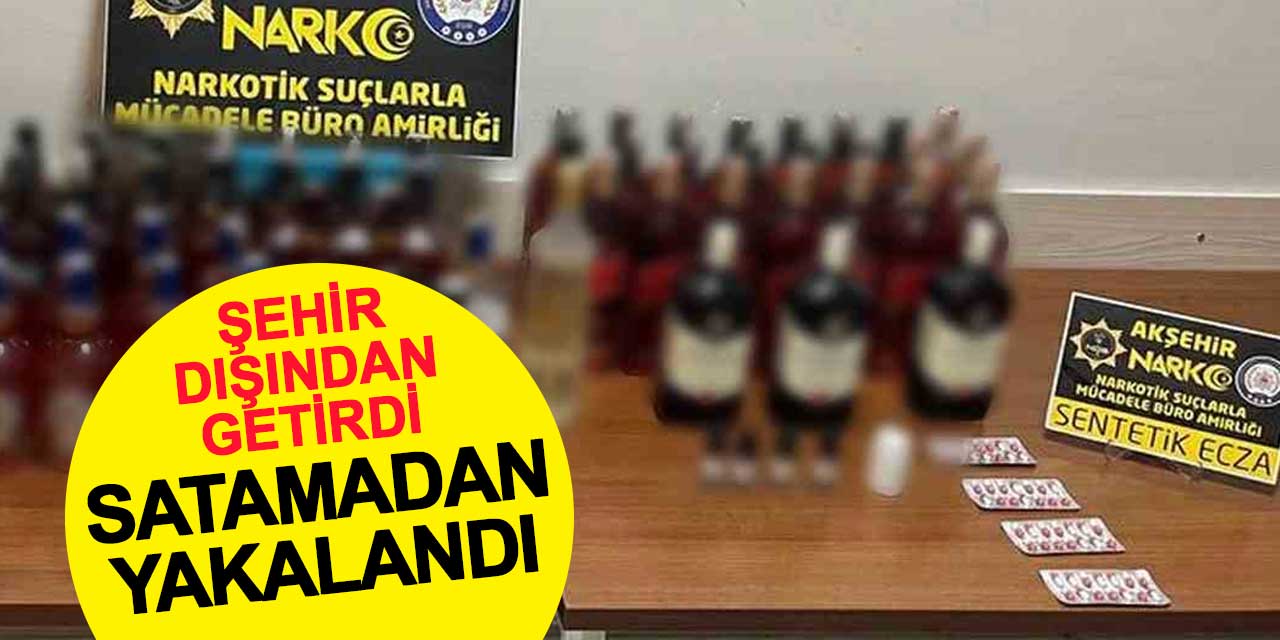 Konya’da kaçak içki ve uyuşturucu operasyonu: Şehir dışından getirdi, satamadan yakalandı