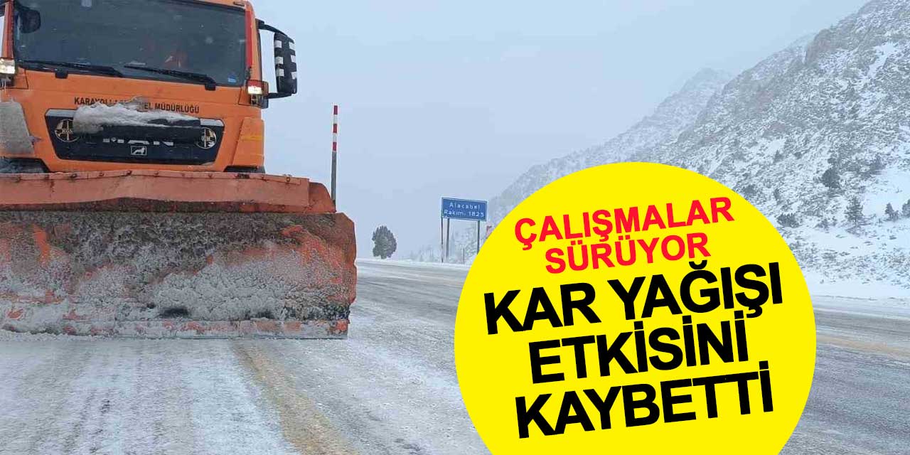 Alacabel’de kar yağışı etkisini kaybetti