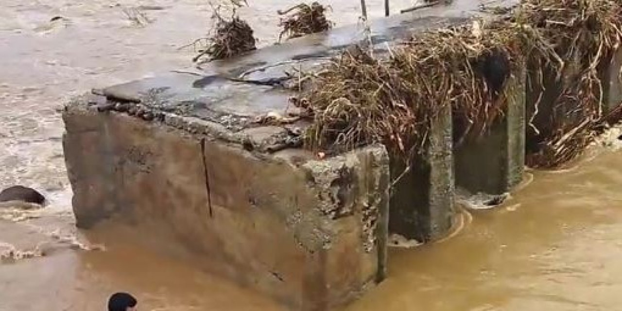 Şiddetli yağış sulama barajını patlattı