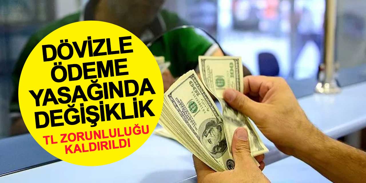 Dövizle ödeme yasağında değişiklik: TL zorunluluğu kaldırıldı