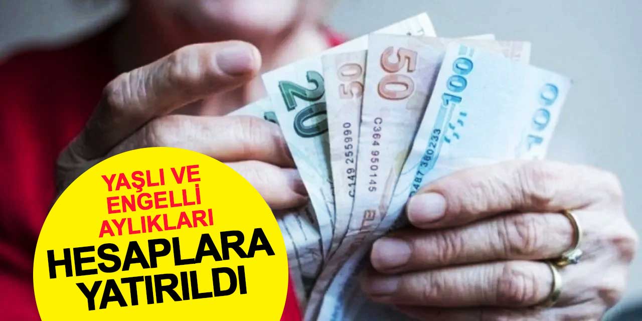 Yaşlı ve engelli aylıkları hesaplara yatırıldı