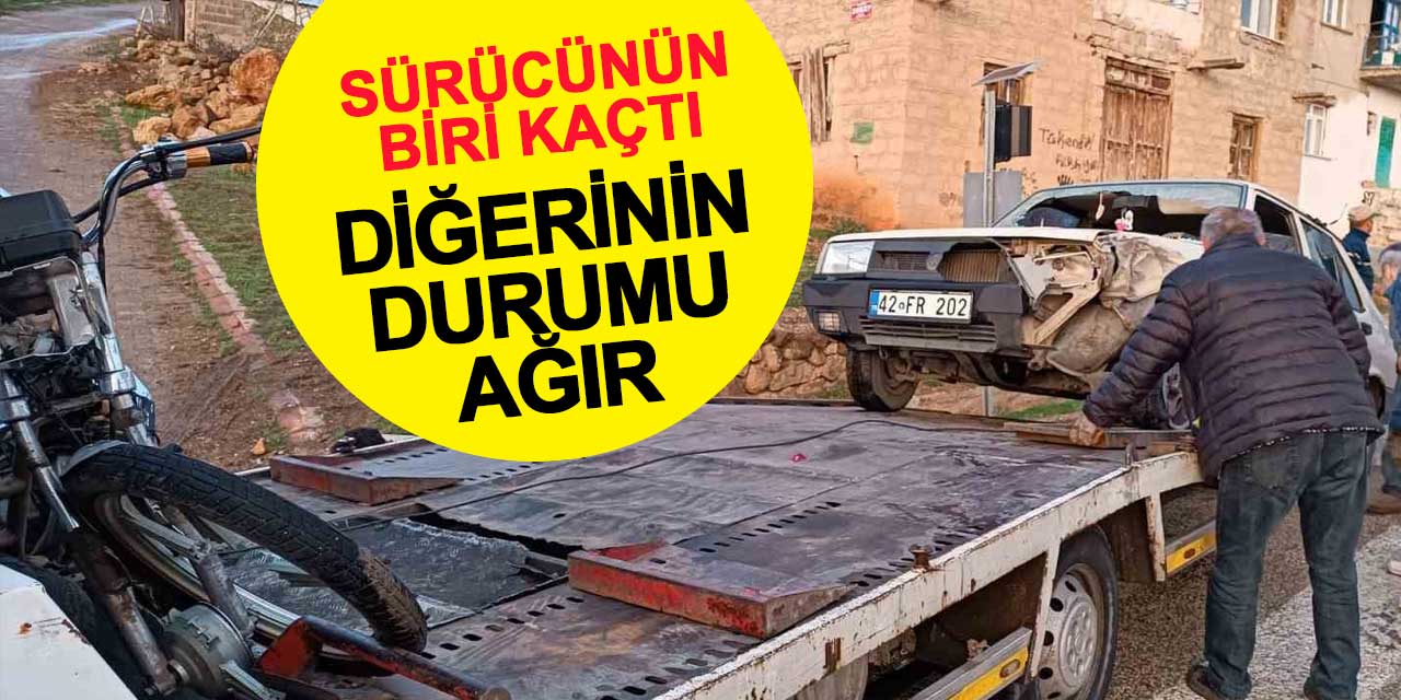 Motosikletle çarpışan otomobil sürücüsü kaçtı: Diğer sürücünün durumu ağır
