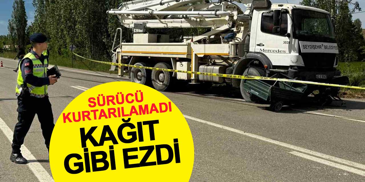 Vinç patpatı kağıt gibi ezdi: Sürücü hayatını kaybetti