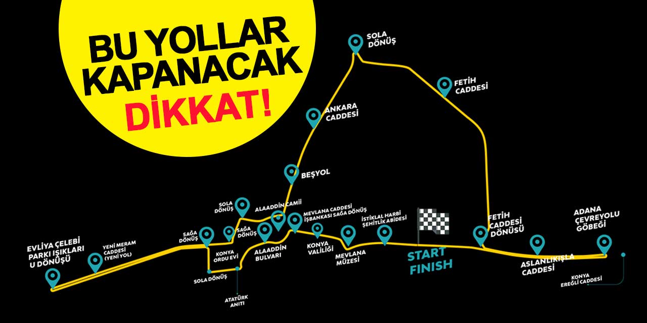 Konya Yarı Maratonu Nedeniyle Trafikte Düzenleme: Bu yollar kapalı olacak