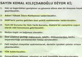 İşte CHP'nin 2011 seçim vaatleri?