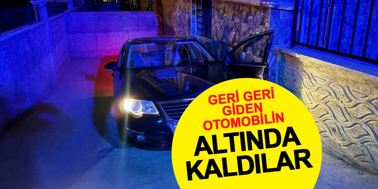 Geri geri kaçan aracı durdurmak isterken altında kaldılar