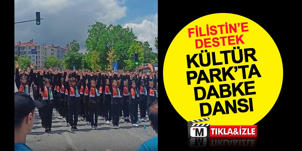 Konya'dan Filistin'e Destek: Kültür Park'ta Toplanan Öğrencilerden Dabke Dansı