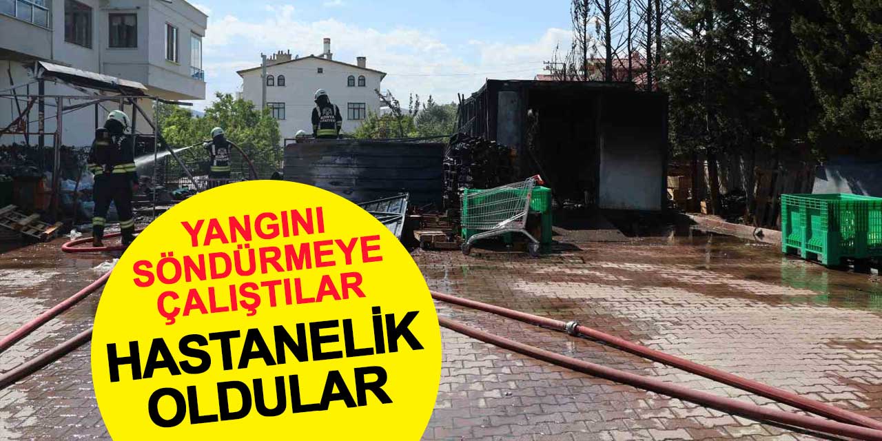 Konya'da Market Deposunda Yangın: İki Kişi Dumandan Etkilendi