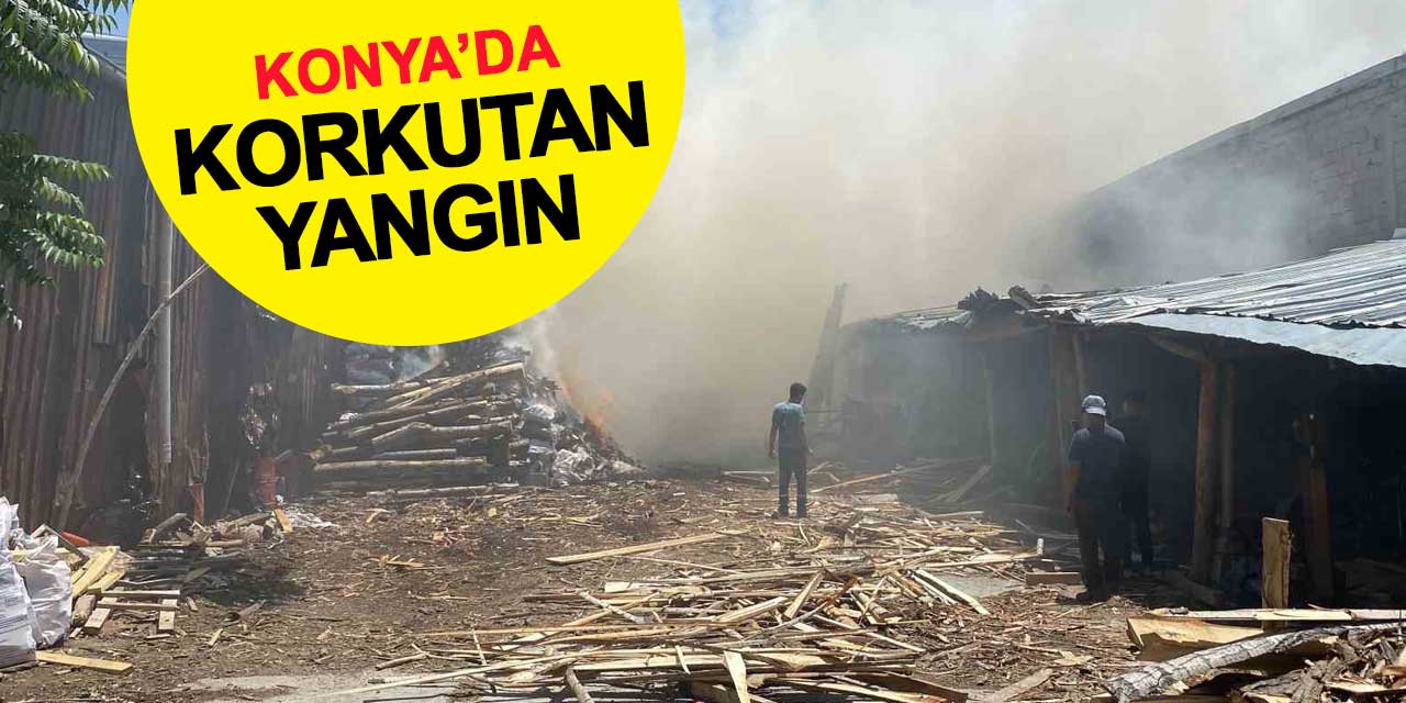 Konya'da Kereste Atölyesinde Yangın: İtfaiye Ekipleri Hızla Müdahale Etti