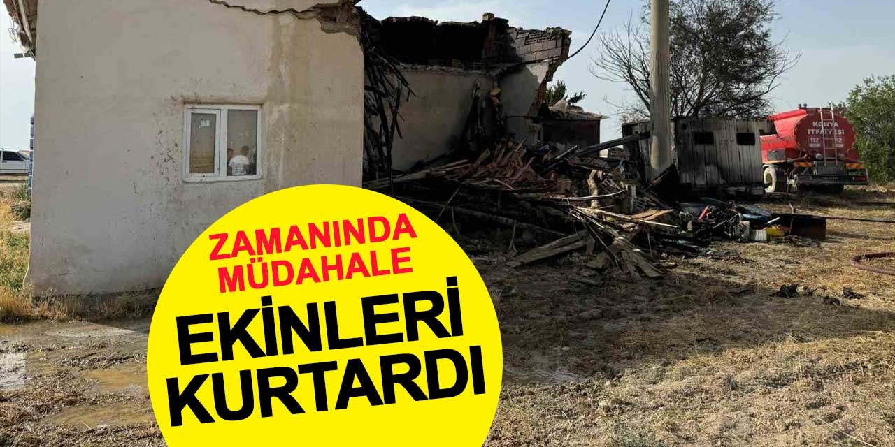 Yayla evindeki yangın, ekinlere sıçramadan söndürüldü
