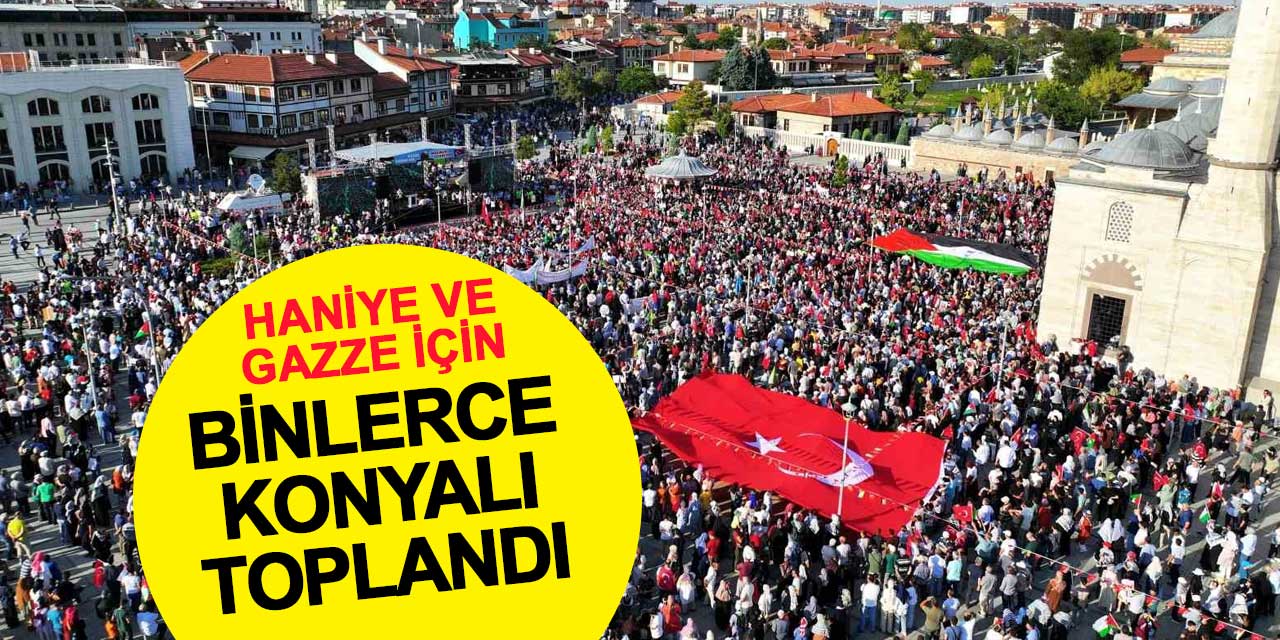 Konya Gazze mitinginde kenetlendi