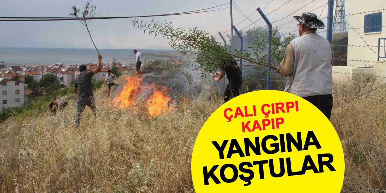 Konya’da yerleşim merkezindeki otluk yangını korkuttu