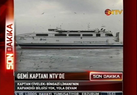 Kaptan NTV muhabirini fena bozdu