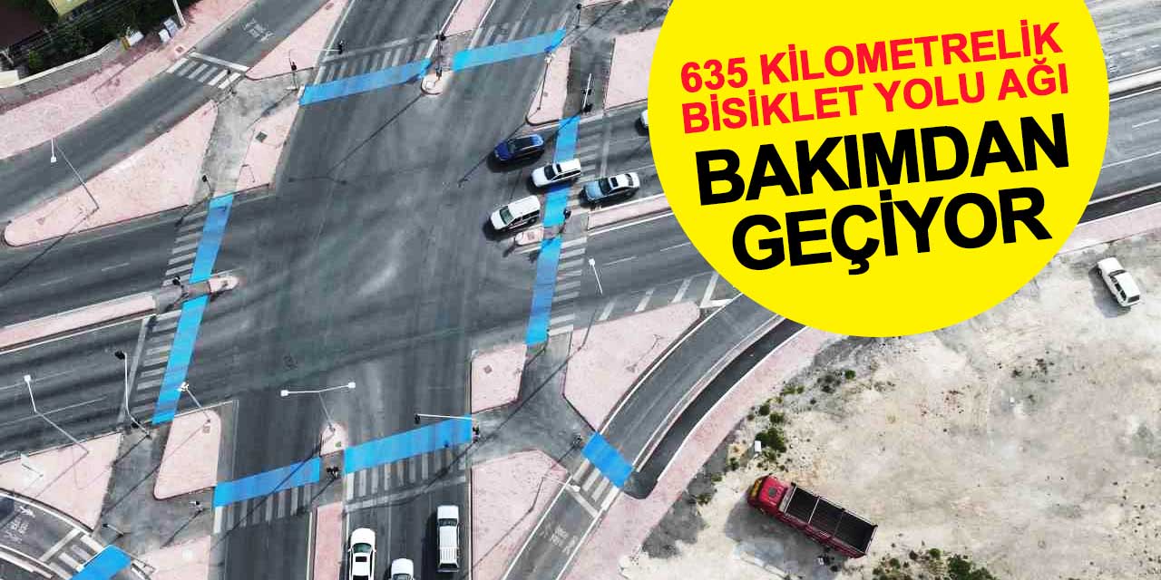 Konya'nın 635 kilometrelik bisiklet yolu ağı bakımdan geçiyor