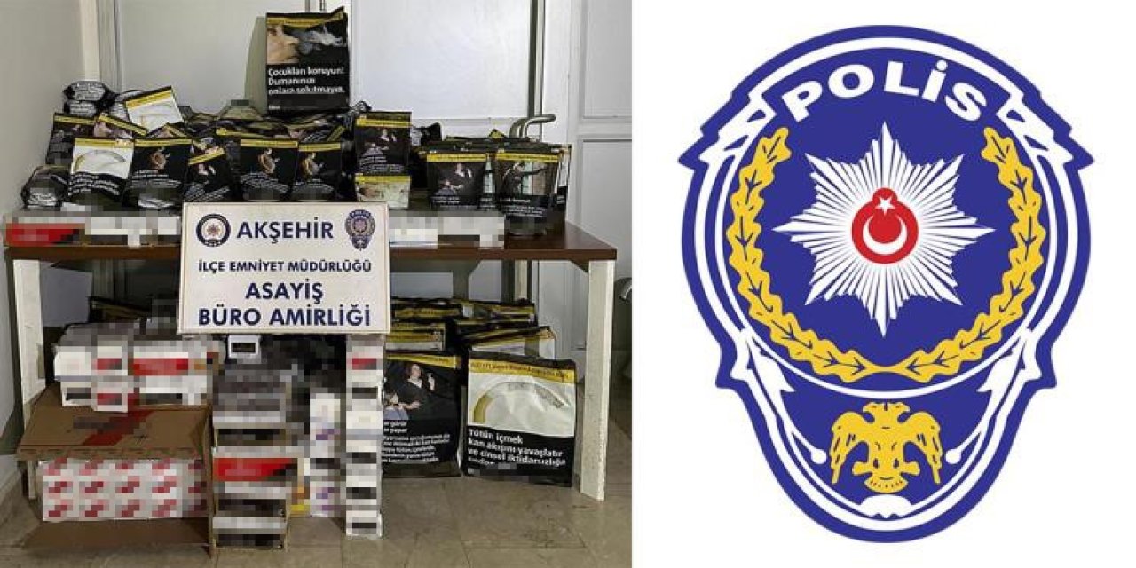 Konya polisinden kaçak sigara ve tütün operasyonu