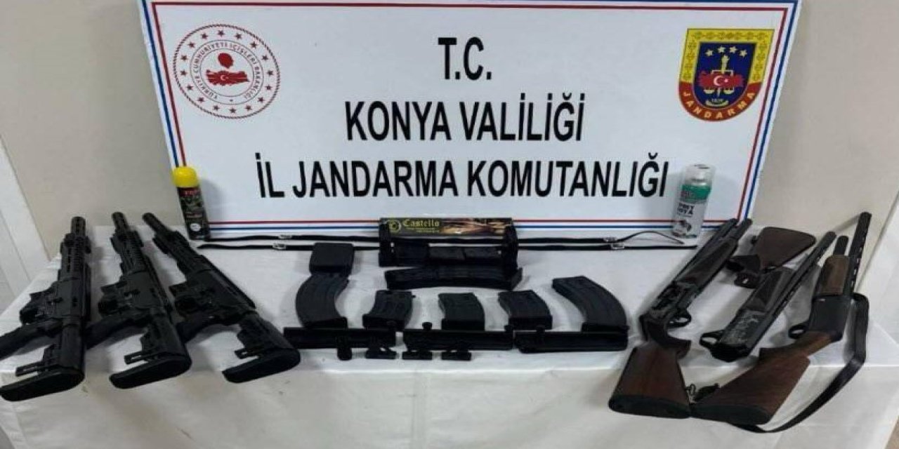Beyşehir ve Çumra’da silah kaçakçılarına operasyon
