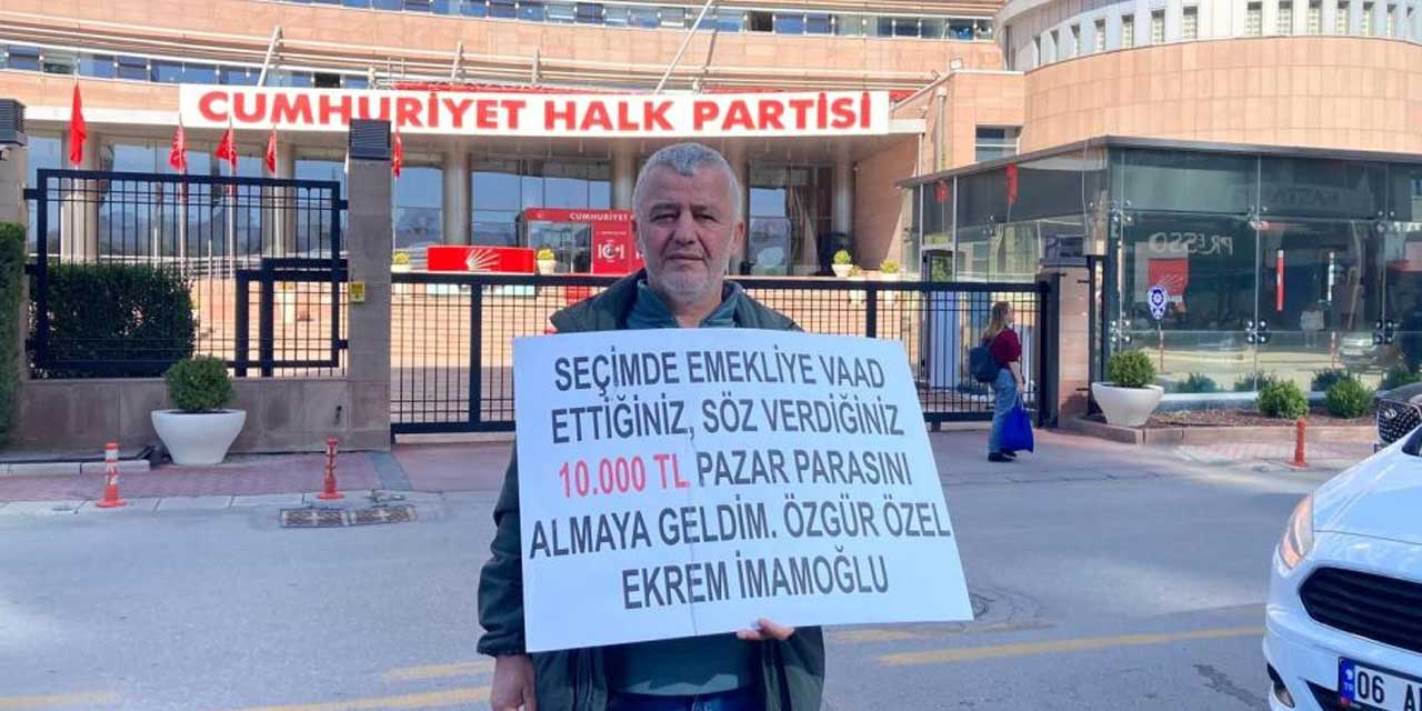 CHP önünde Ekrem İmamoğlu protestosu