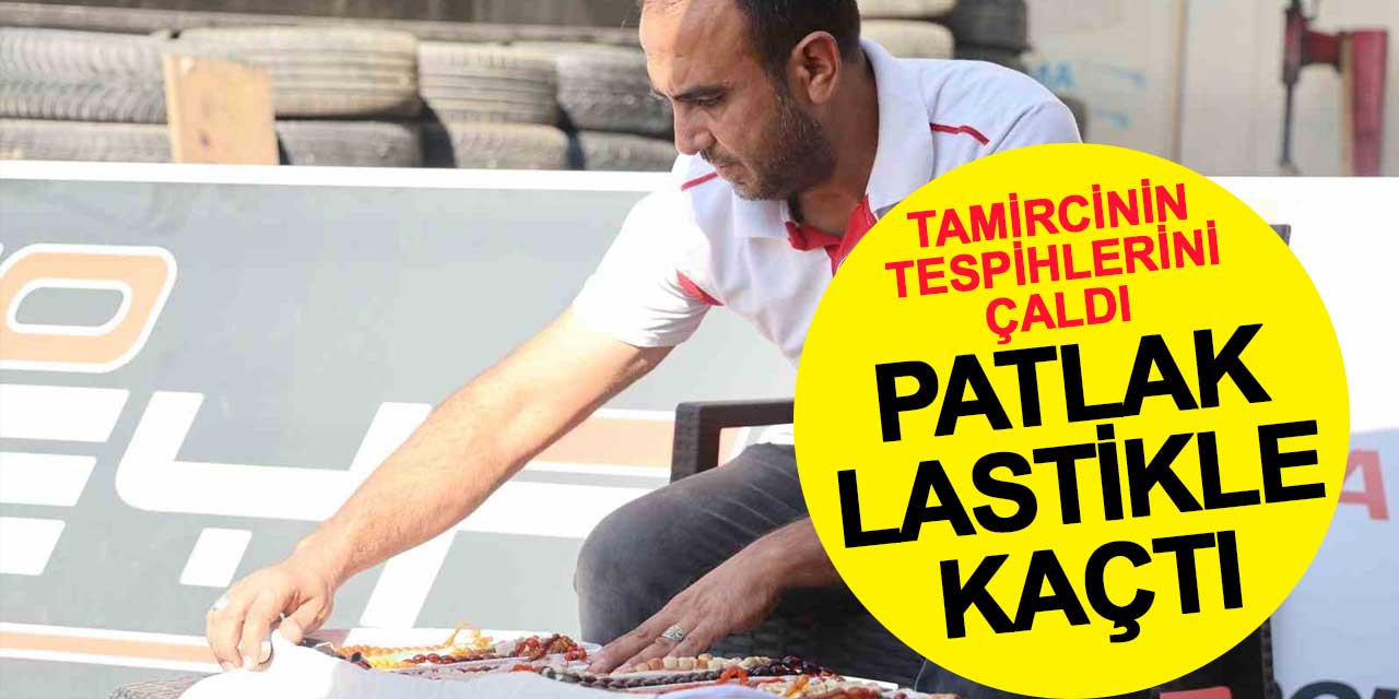Tamir için geldi, tamircinin tespih koleksiyonunu alıp kaçtı