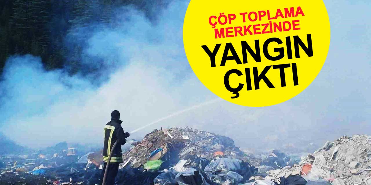 Beyşehir’de çöp toplama merkezinde yangın çıktı